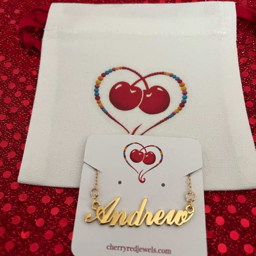 “Andrew” Gold plated personalized name necklace